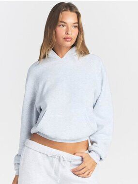Skims Cotton Fleece Classic Hoodie Light heather grey
